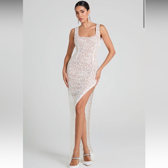 NADINE MERABI Dresses & Skirts - Nadine Merabi Louisa White Dress XS